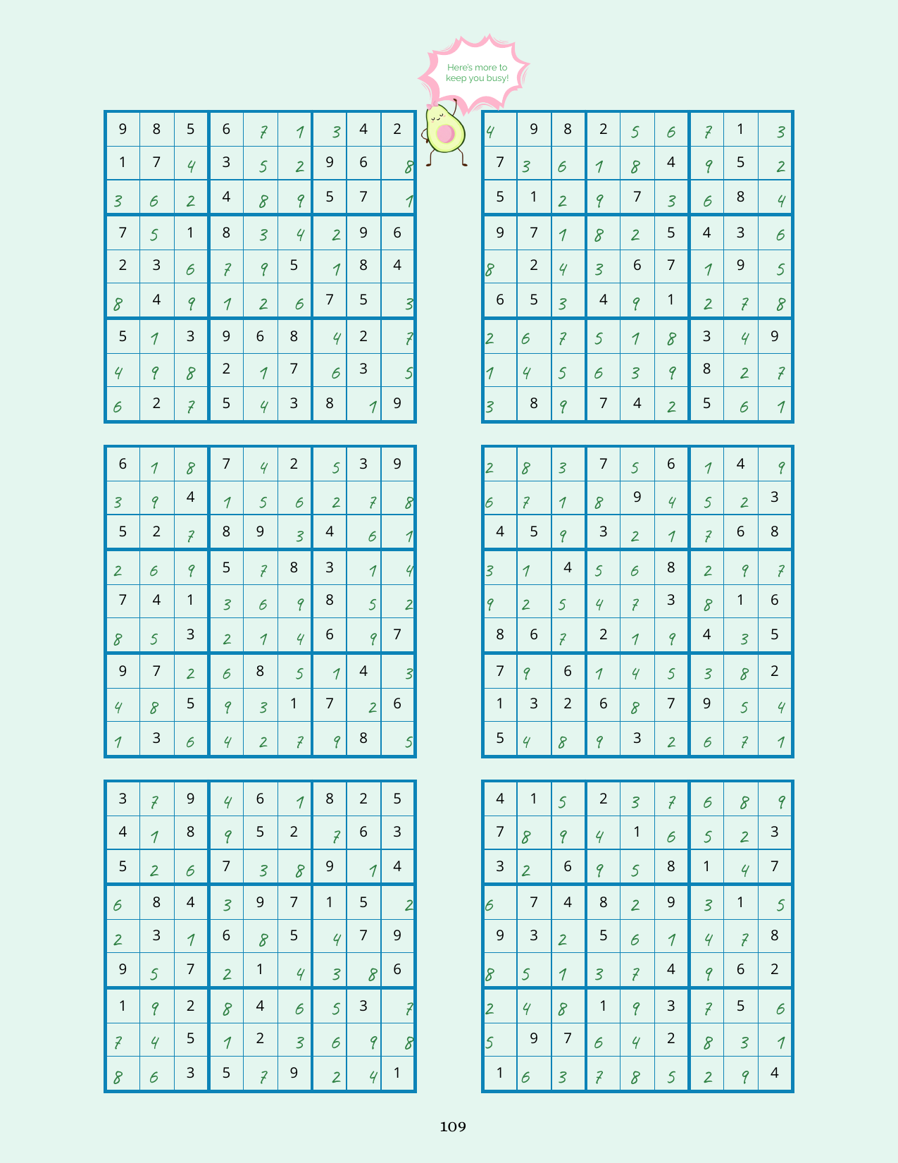 Sudoku solutions page 5